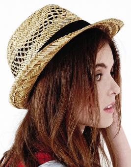 Straw Summer Trilby Hut 