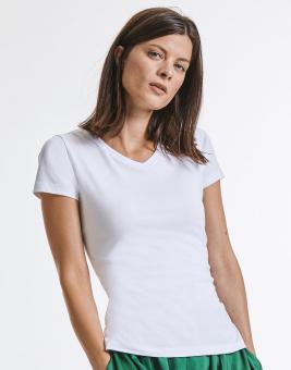 Damen Pure Organic V-Ausschnitt T-Shirt 