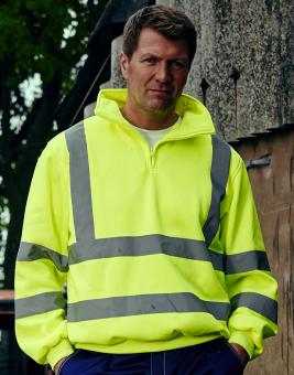 Hi Vis 1/4 Zip Sweatshirt 