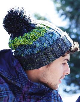 Corkscrew Pom-Pom Beanie 