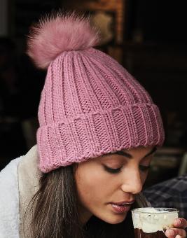 Verbier Fur Pom-Pom Chunky Beanie B413 