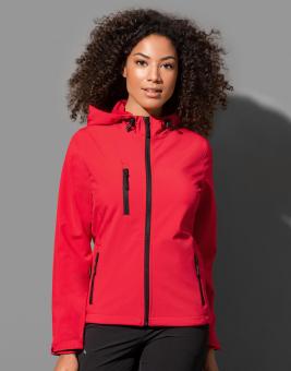 Damen Active Softest Shell Hooded Jacke 