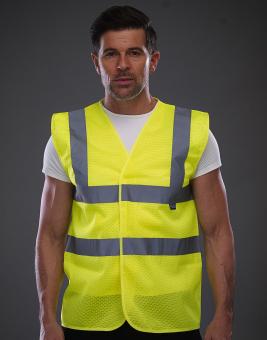 Hi-Vis Open Mesh Waistcoat 