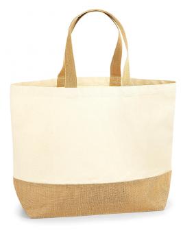 Jute Base Canvas Tote Bag XL W452 