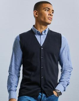 Herren V-Ausschnitt Ärmellos Knitted Cardigan 