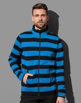 Active Striped Herren Fleece Jacke ST5090 