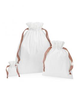 Cotton Gift Bag with Ribbon Drawstring 